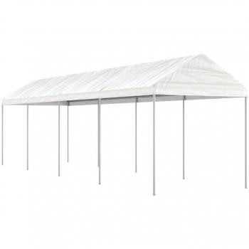 Cenador con techo polietileno blanco vidaXL dimensiones 2.28 x 2.23 x 2.69 m, 4.46 x 2.28 x 2.69 m, 6.69 x