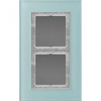 Marco de cristal 2 elementos LS Plus JUNG LSP 982 GLAS blanco mate
