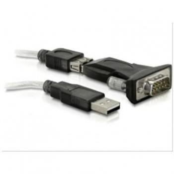DeLOCK USB 2.0 to Serial Adapter USB A RS-232 Negro Adaptador de Cable - Adaptador para Cable