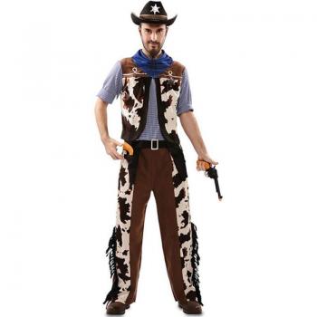 Disfraz de Vaquero con estampado vaca para hombre