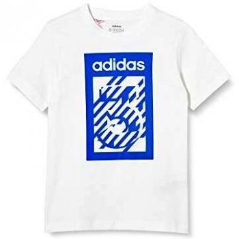 adidas YB Box tee Camiseta, Niños, Blanco, XL