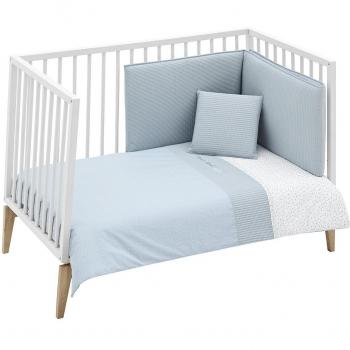 Cambrass Juego de 2 Piezas Funda Nórdica Cuna 70 Forest Azul