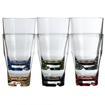 Marine Business Party Vasos DE REFRESCO, Transparente y Multicolor, 9 cm, 6