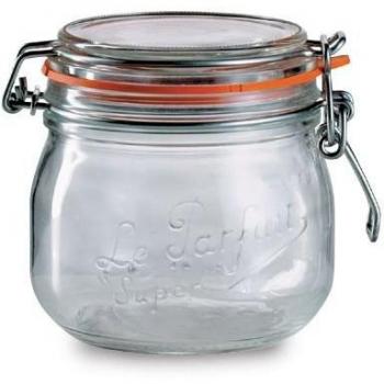 Le Parfait Traditional Bellied Jar 0.5l / 9.6 x 10.7cm, Kitchen Storage Jars and Containers Range by Le Parfait