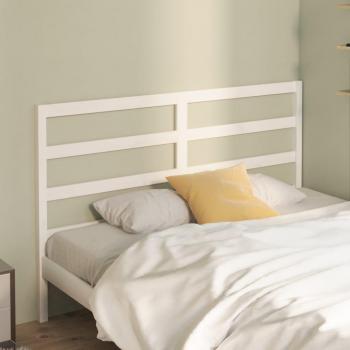 Cabecero para cama de madera maciza de pino blanco 166x4x100 cm