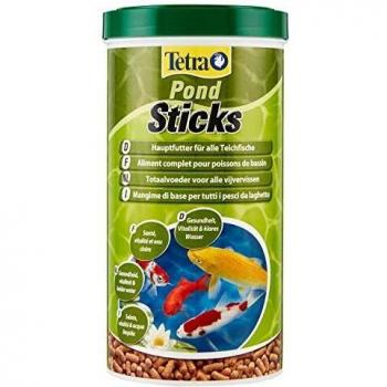 Tetra Pond Sticks - Alimento Completo en Stick para Peces de Estanque 1 Litro, Enriquecido con Vitaminas y Oligoelementos, No Contamina el Agua