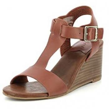 Sandalias de Mujer Kickers Volage Marrón Burnish con Tacón Bajo EU 37, 38, 40