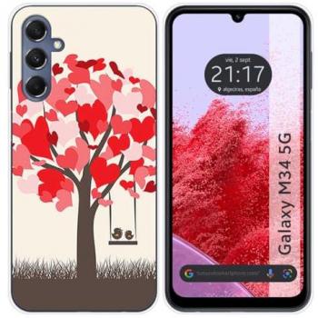 Funda de Silicona para Samsung Galaxy M34 5G con Diseño de Pajaritos