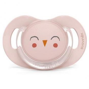 Chupete Suavinex Premium Silicona 6-18 Meses Bonhomia Buho Rosa