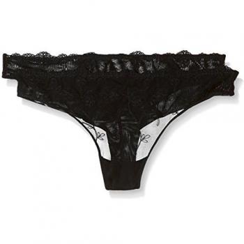 Selene Clairet, Pack de 2 x Tangas Para Mujer, Negro, S