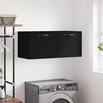 Mueble de pared negro 80x36,5x35 cm madera multicapa Vidaxl