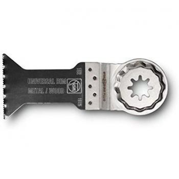 Hoja de sierra universal E-Cut Fein 63502152230, dimensiones 44x60mm, compatible con múltiples materiales, corte preciso y duradero
