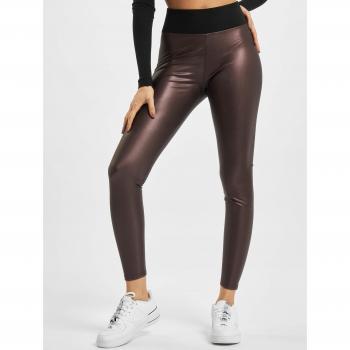 Urban Classics High Waist Faux Leather Leggings in Dark Red for Women 3XL