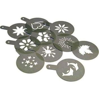 Piazza Plaza – Serie 10 mascarillas Plantillas para Capuchino D Color 9,5 cm 307400