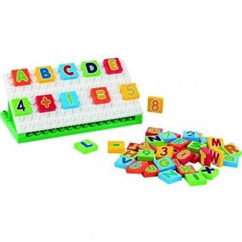 Unico, Maleta con Letras y números 54 Piezas Juegos de construcción