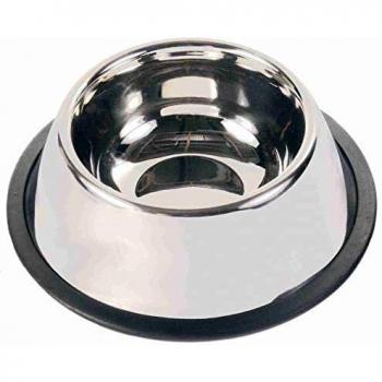 Trixie 2488 Comedero Acero INOX, Orejas Largas, 0.9 L, 15 cm