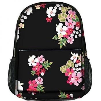 Luxburg diseño Mochila para la Escuela, Deporte, Ocio, Viajes. Diferentes diseños! Blumen auf Schwarzem Hintergrund 300x420mm