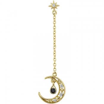 Piercing Earcandy Candy Cotton Moon de Plata 925 con baño de oro 18k