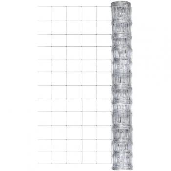 Valla de jardín de acero galvanizado plateado 50x1,25 m
