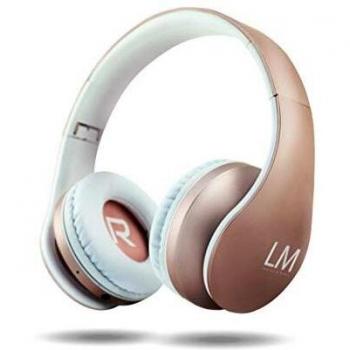 Louise&Mann Auriculares Bluetooth Diadema, Cascos Bluetooth 5.0 Inalámbricos, Casco Inalámbrico Plegable, 15Hrs de la Batería, con Micrófono, Micro SD, FM Radio para Móvil,PC,TV,Tablet
