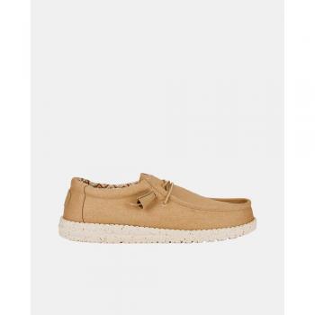 Hey Dude Wally Canvas Casual Laced Shoes for Men - Beige