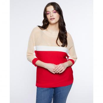 Jersey de mujer Fiorella Rubino con parte superior de malla y diseño colour block