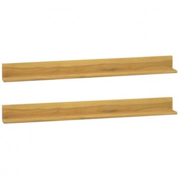 vidaXL Wall Shelves 2 pcs 110x10x10 cm Solid Wood Teak