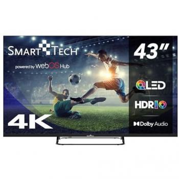 Televisor Smart Tech QLED 4K UHD 43 (109 cm) 43QW02V - Web OS, 4xHDMI, 2xUSB, Dolby Vision y Dolby Atmos