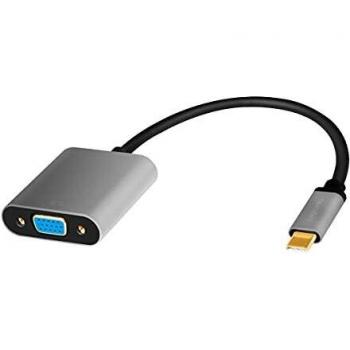 Adaptador USB-C a VGA 1080p, 0.15 m, aluminio