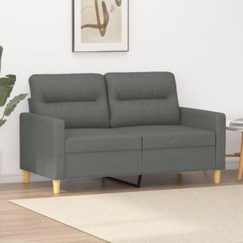 vidaXL Dark Grey 2-Seater Fabric Sofa 120 cm