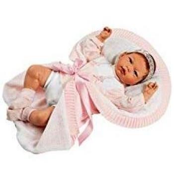 Munecas Guca 10066 - Muñeca de bebé con diseño de Ainoa con un Traje Especial y mantita, 46 cm