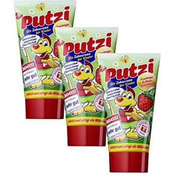 Pasta de Dientes Infantil Putzi Sabor Fresa, 50ml - Fabricada en Alemania