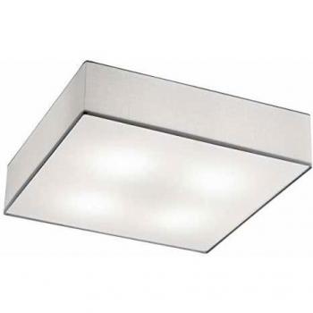 Trio 603800401 - Plafón LED cuadrado, IP20, E27, 60 W, 230 V, color níquel mate