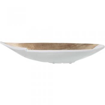 Centro de Mesa Alexandra House Living Blanco Dorado Cerámica 10 x 45 x 26 cm