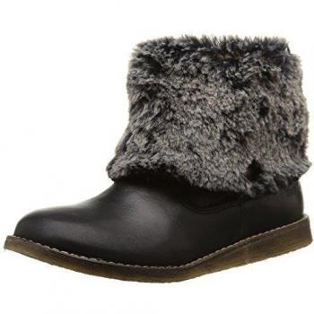 Kickers Flocon - Botas de material sintético para niña negro negro 31