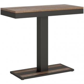 Consola Extensible 90x40/300 cm Capital Evolution Roble Natural Estructura Antracita