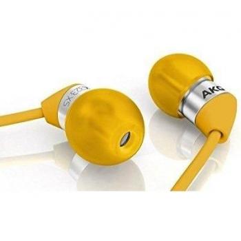 AKG K323XS - Intrauriculares ligeros compatibles con dispositivos Android y iOS, color amarillo