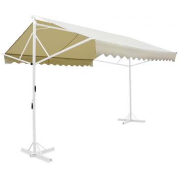 vidaXL Toldo Independiente de Pie Portátil Acero y Poliéster Blanco Crema 3x3m