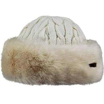Barts Unisex Fur Cable Bandhat White - One Size, Faux Fur, Cable Knit