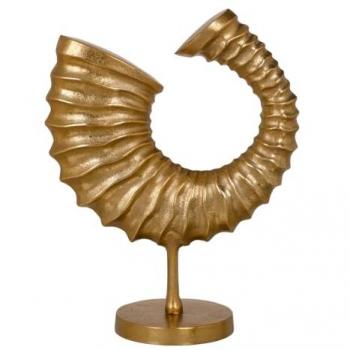 Figura Decorativa Dorada de Aluminio - 30 X 14 X 39 Cm - Aire de Originalidad