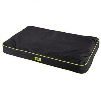Feplast 81090017 Colchón para Perros Polo 110, Tejido Técnico Antiarañazos e Impermeable, Acolchado Extraíble, 110 x 70 x 8 Cm Negro