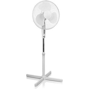 Tristar VE-5893 Ventilador de pie, 40 centímetros, 3 ajustes de velocidad, oscilante, ángulo ajustable 25°, protección contra sobrecalentamiento, Altura ajustable 105-125 cm, 45 W, blanco