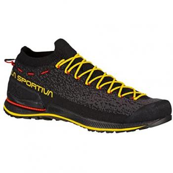 La Sportiva Zapatillas de Aproximación TX2 Evo - Zapatillas de montaña para hombre, color negro, amarillo y rojo, talla 42.5