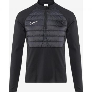 Nike Academy Winter 1/4 Zip Top Sudadera de Fútbol para Hombre, color negro, talla M, con diseño de media cremallera y tejido cálido ideal para invierno