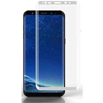 Todotumovil Protector de Pantalla Samsung Galaxy S9 Blanco Completo 3D Cristal Templado Vidrio Curvo para movil