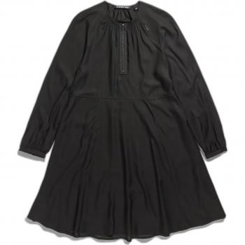 G-Star Women's Long Sleeve Flared Dress - Black Viscose