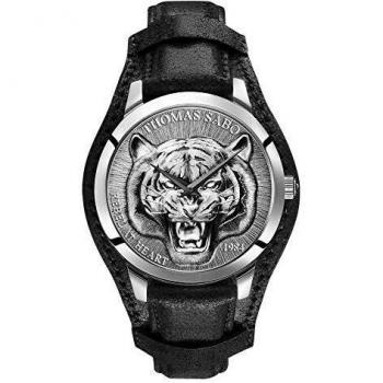 Rebel Tiger 3D Black-Silver Watch by Thomas Sabo, male, black, size: ONE SIZE