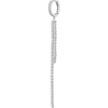 Ear Candy - Piercing Aro Siena de Plata Bañado en Rodio con Circonitas Blancas
