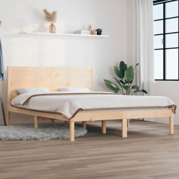 Cama de madera maciza de pino 140x190 cm