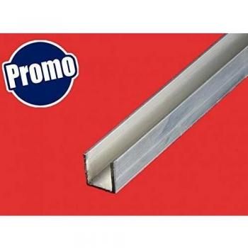 Perfil en U de Aluminio 40x60 mm, Espesor 4 mm, Longitud 3 Metros